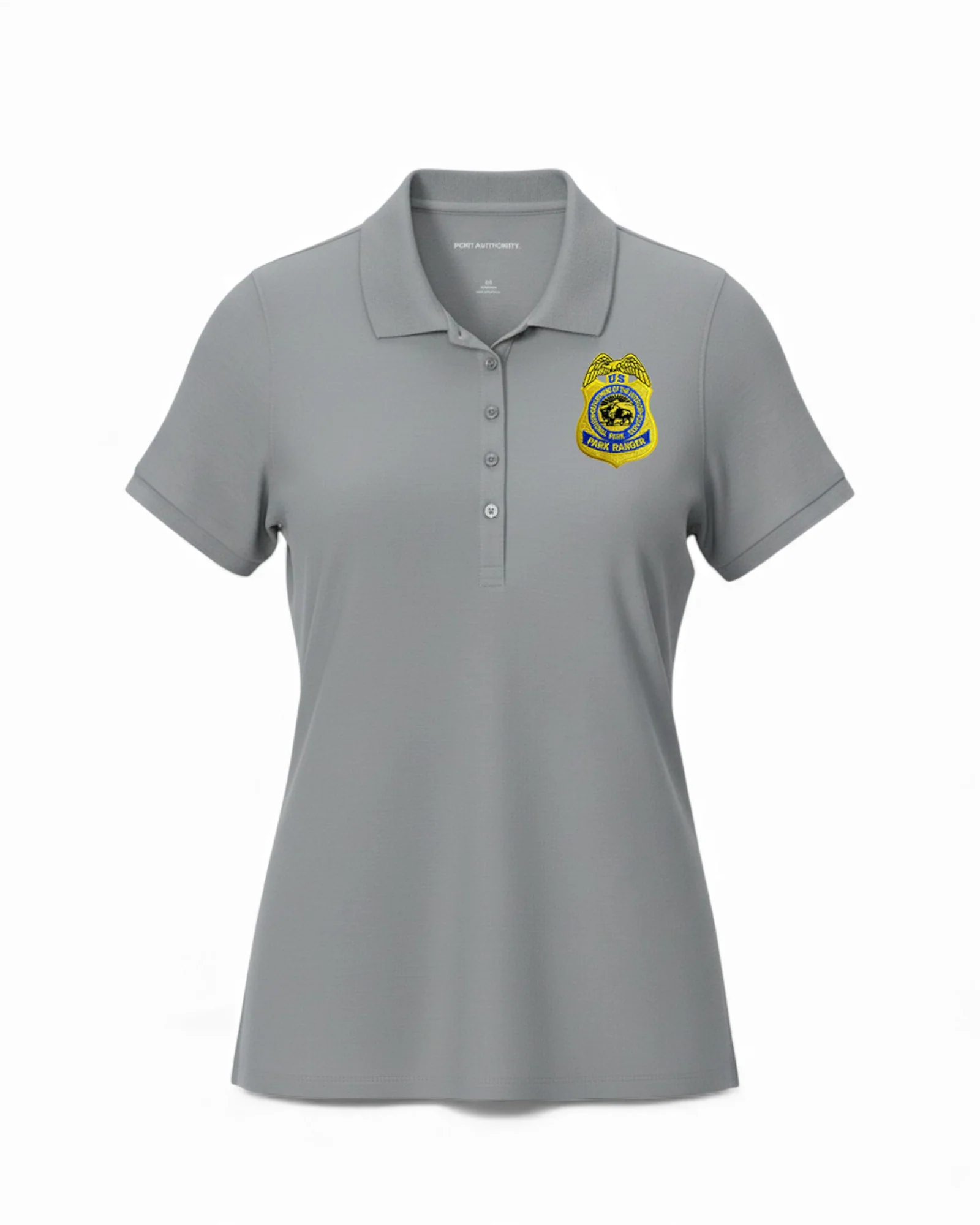 WOMEN'S PIQUE POLO-NPS GOLD BADGE