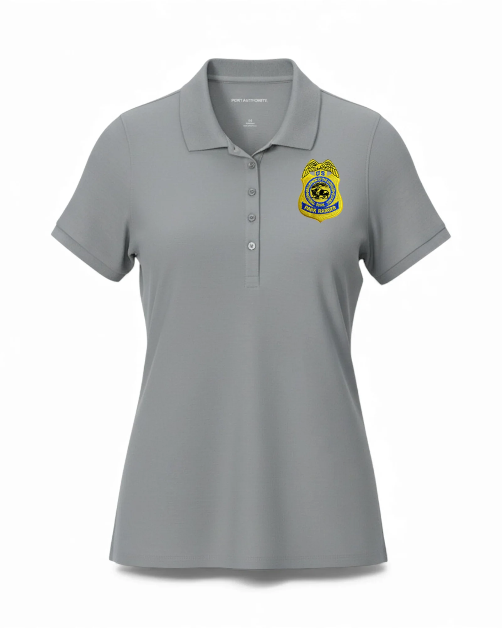 WOMEN'S PIQUE POLO-NPS GOLD BADGE - Image 2