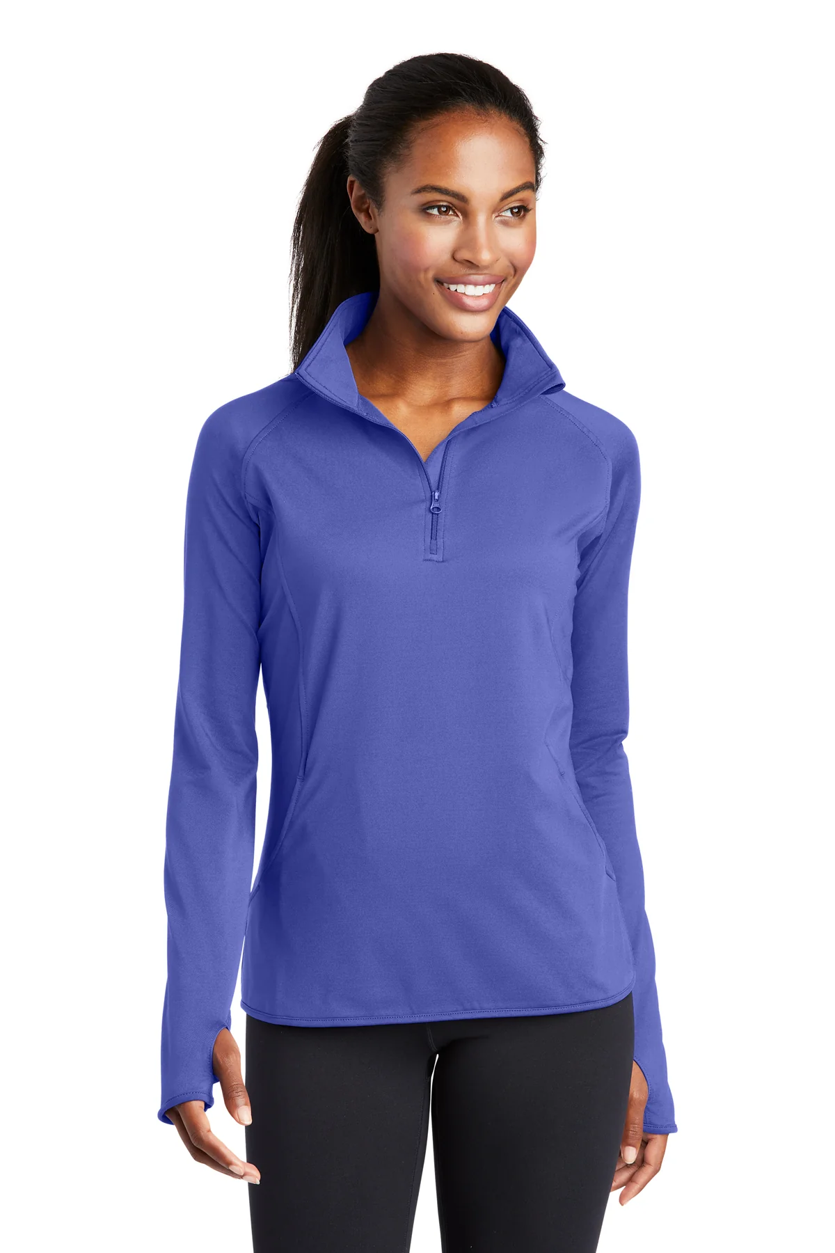 WOMEN'S SPORT-TEK SPORT WICK STRETCH 1/2 ZIP PULLOVER-LST850 - Image 7