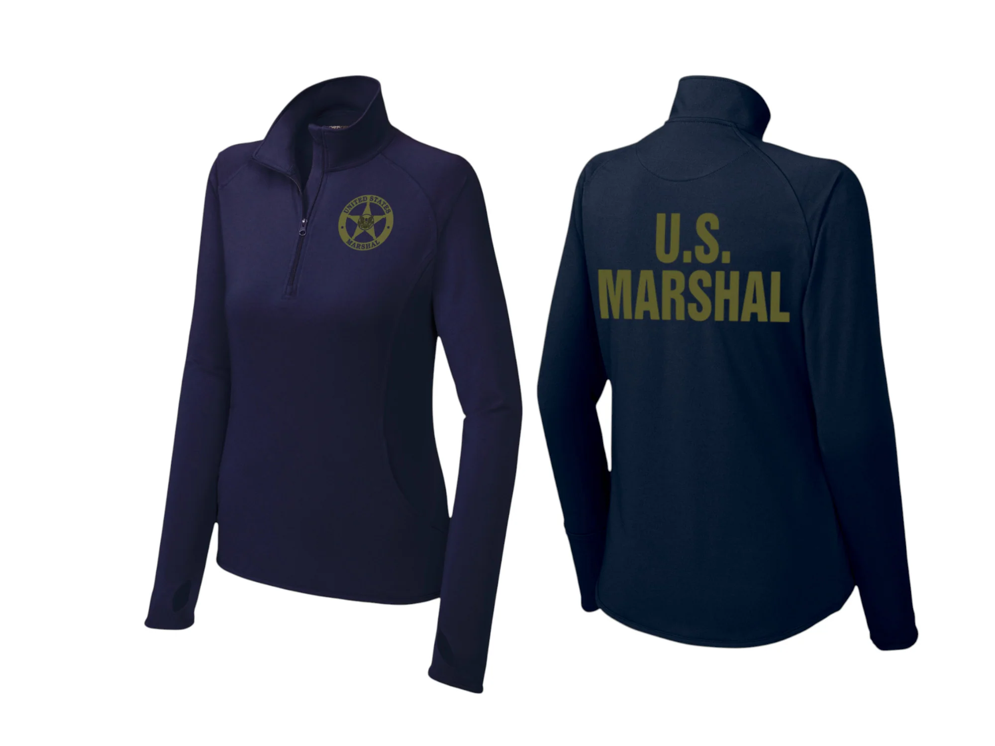 WOMEN'S USMS SPORT WICK STRETCH 1/2 ZIP PULLOVER-LST850 - Image 2