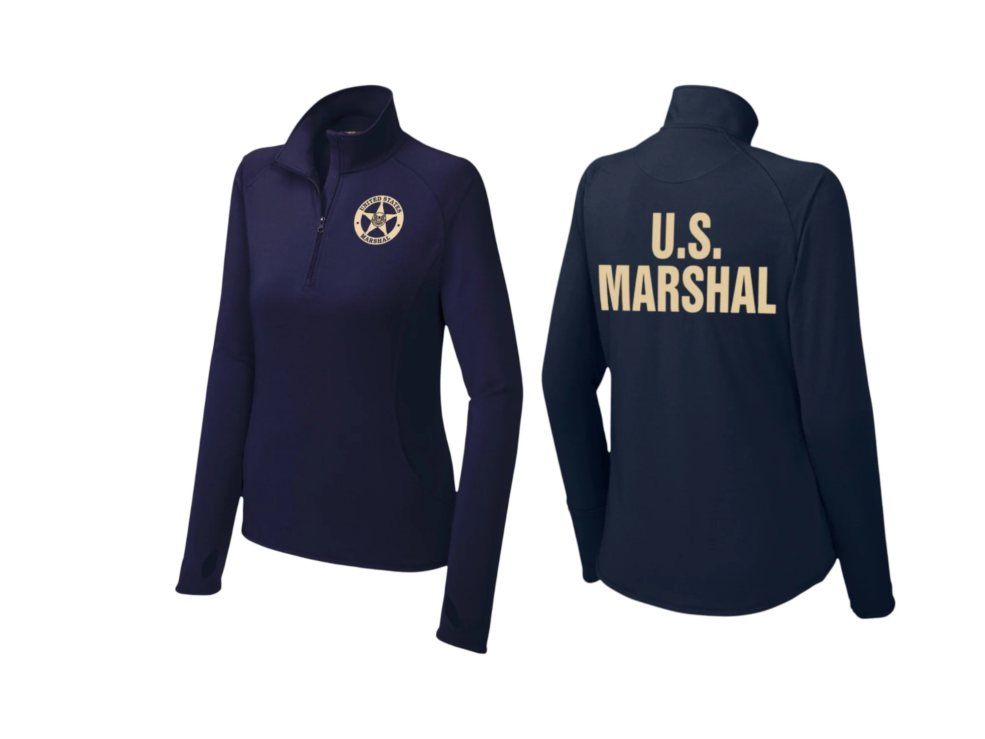 WOMEN'S USMS SPORT WICK STRETCH 1/2 ZIP PULLOVER-LST850 - Image 4