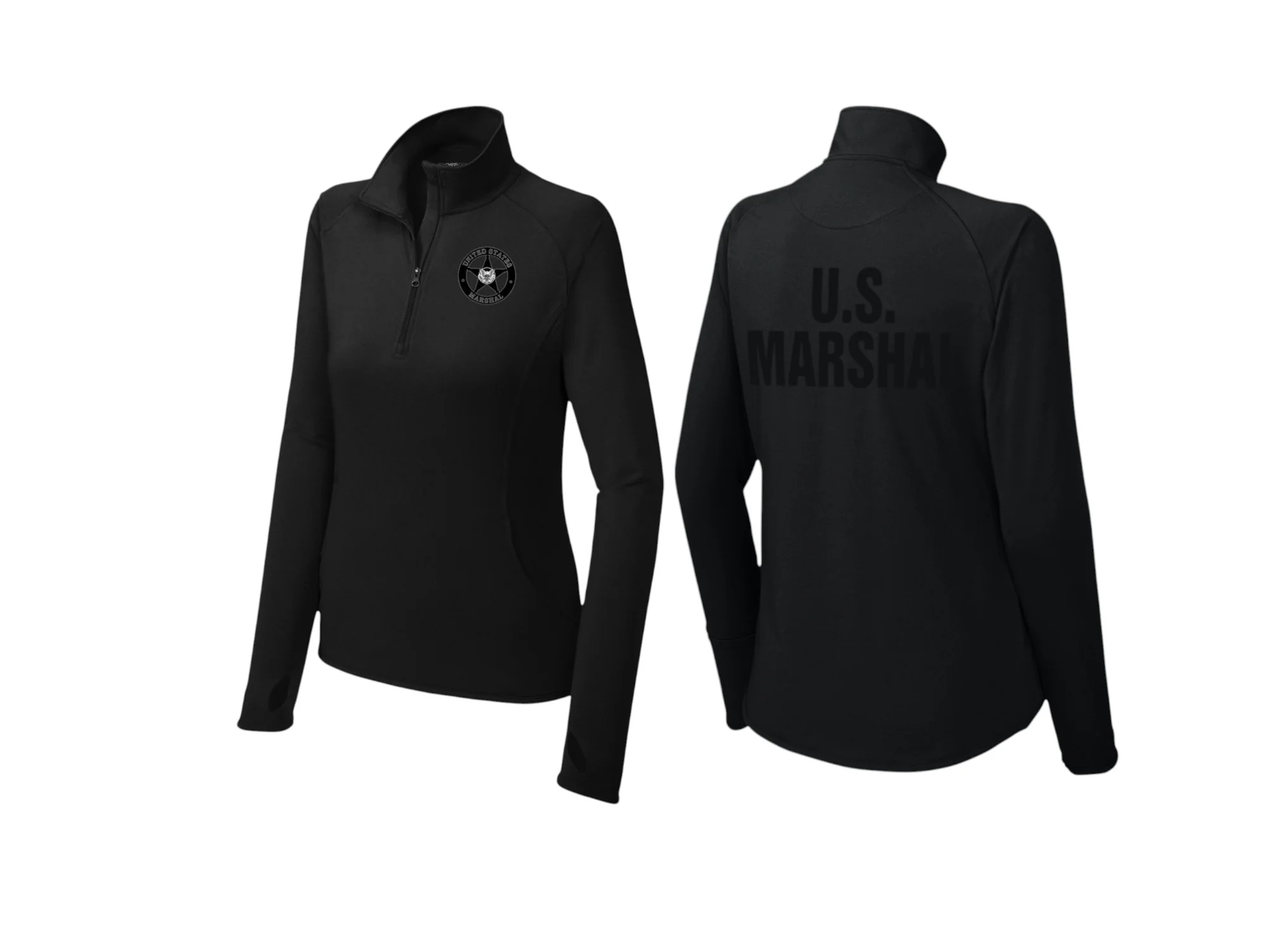 WOMEN'S USMS SPORT WICK STRETCH 1/2 ZIP PULLOVER-LST850 - Image 5