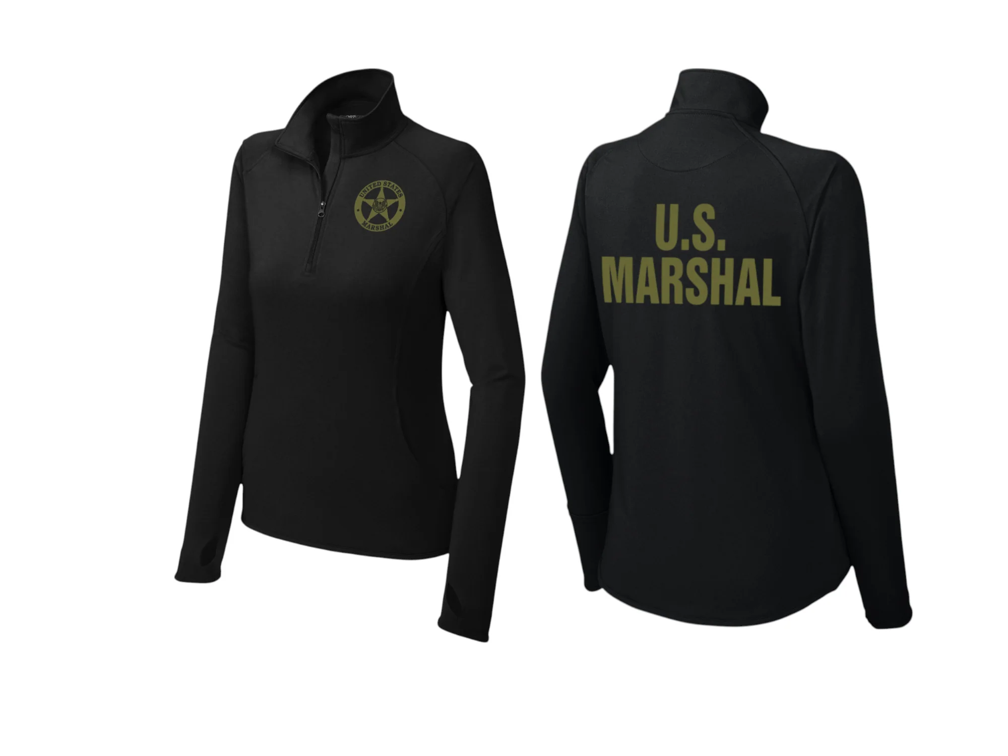 WOMEN'S USMS SPORT WICK STRETCH 1/2 ZIP PULLOVER-LST850 - Image 6