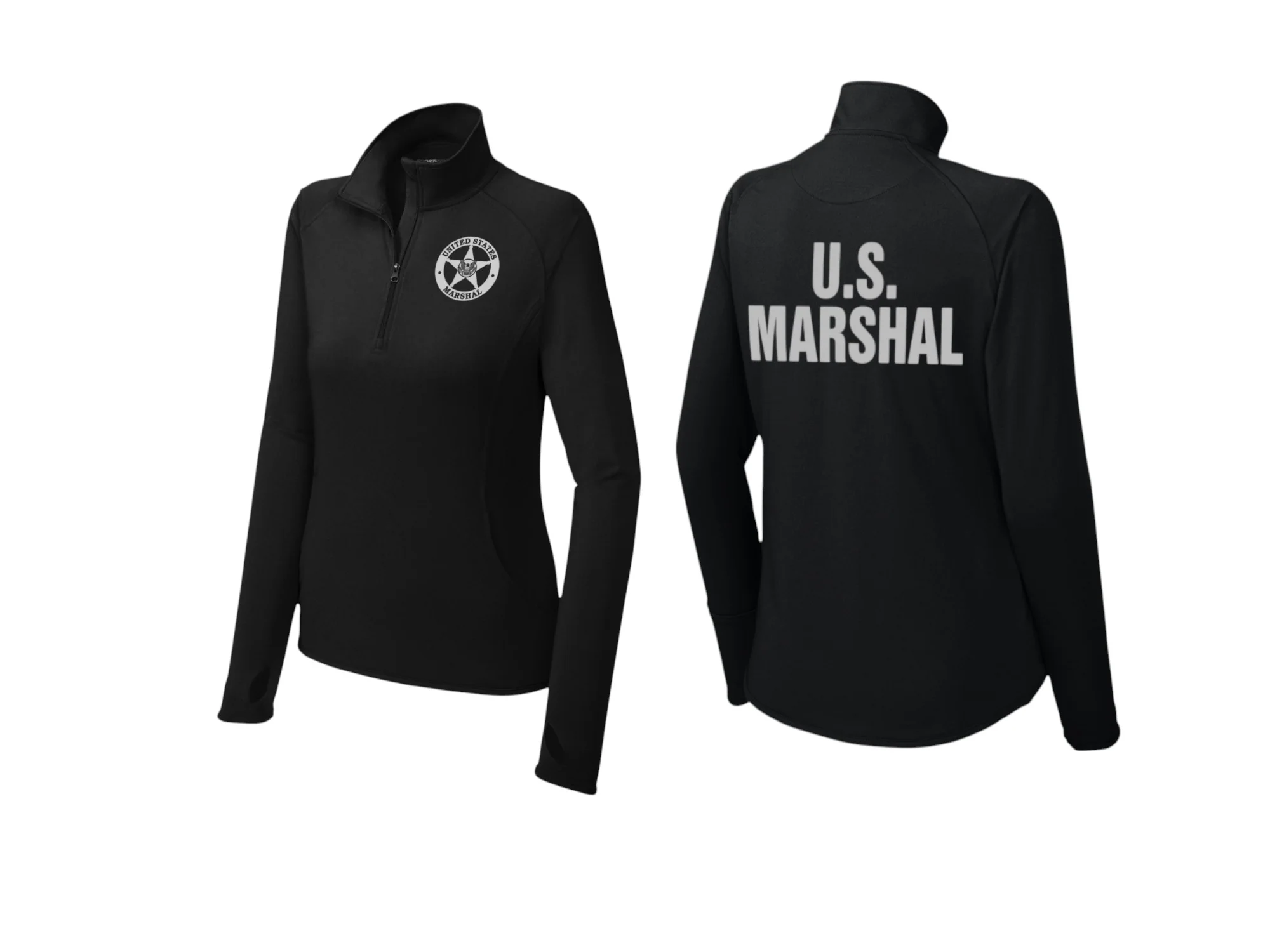 WOMEN'S USMS SPORT WICK STRETCH 1/2 ZIP PULLOVER-LST850 - Image 8