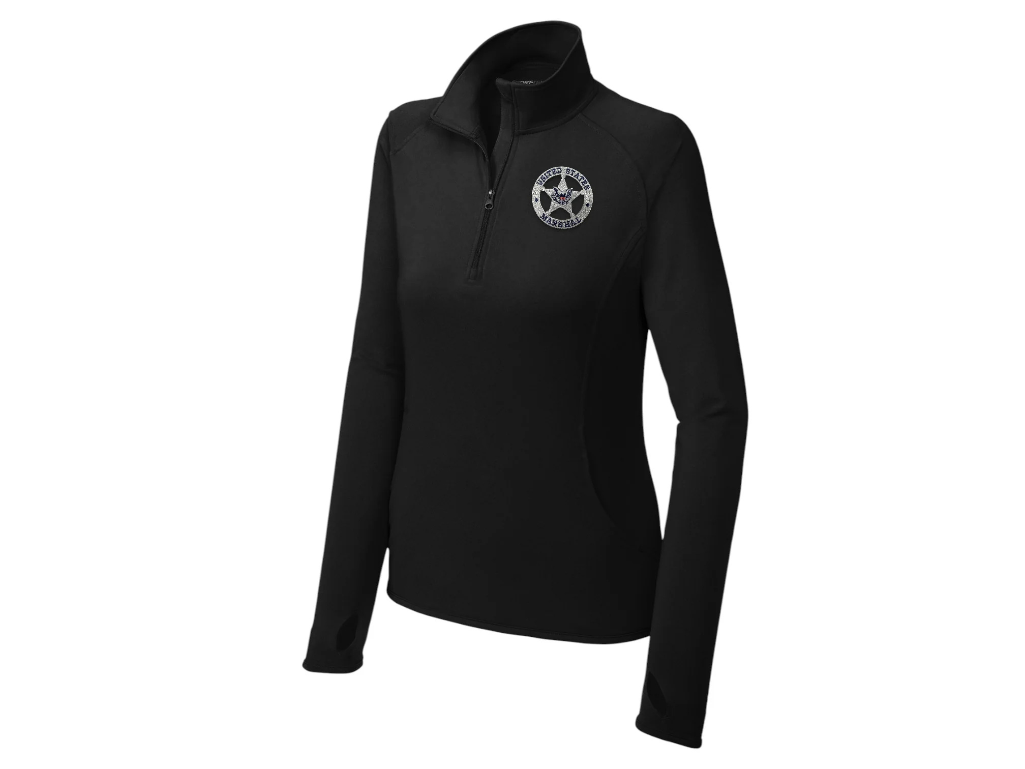 WOMEN'S EMB USMS STAR SPORT TEK SPORT WICK STRETCH 1/2 ZIP PULLOVER-LST850 - Image 2