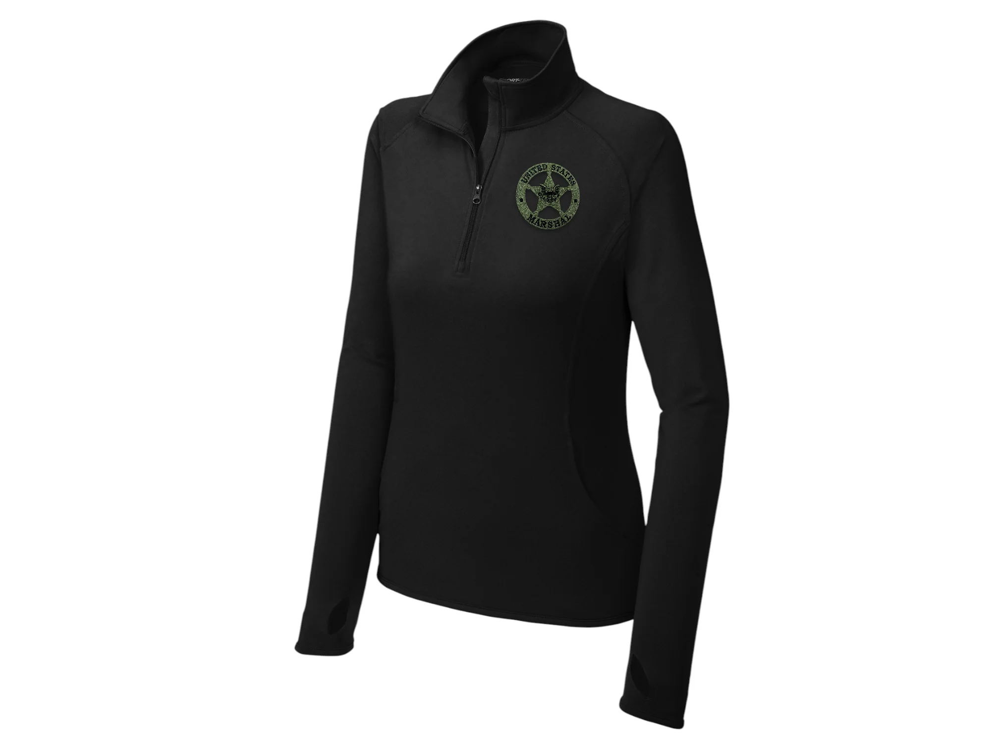 WOMEN'S EMB USMS STAR SPORT TEK SPORT WICK STRETCH 1/2 ZIP PULLOVER-LST850 - Image 3