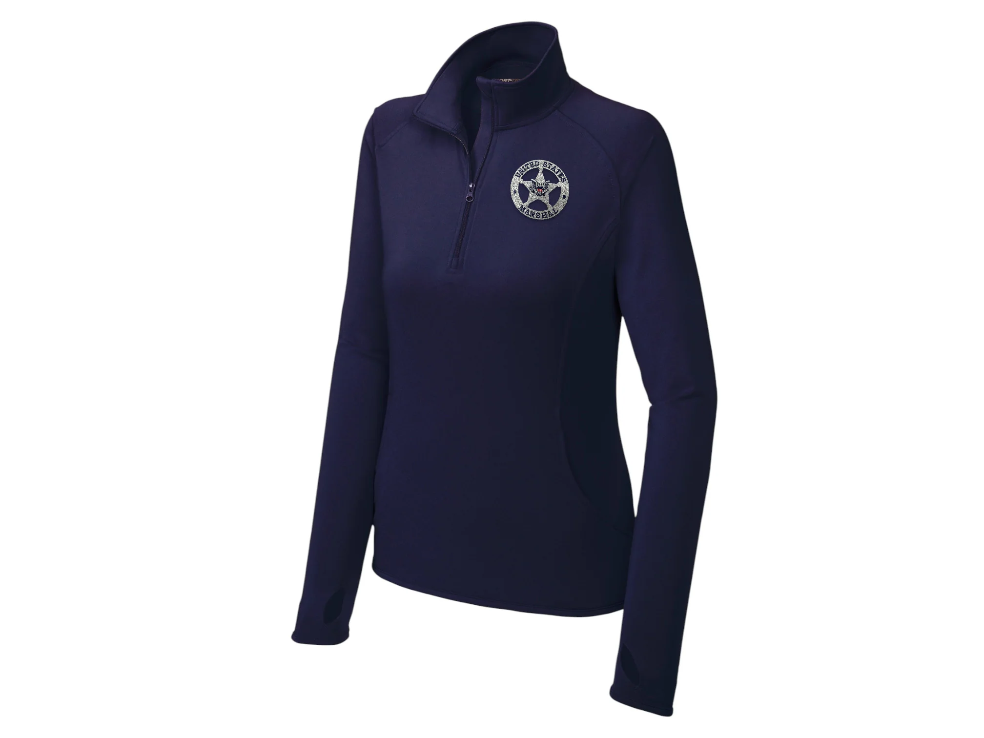 WOMEN'S EMB USMS STAR SPORT TEK SPORT WICK STRETCH 1/2 ZIP PULLOVER-LST850 - Image 5