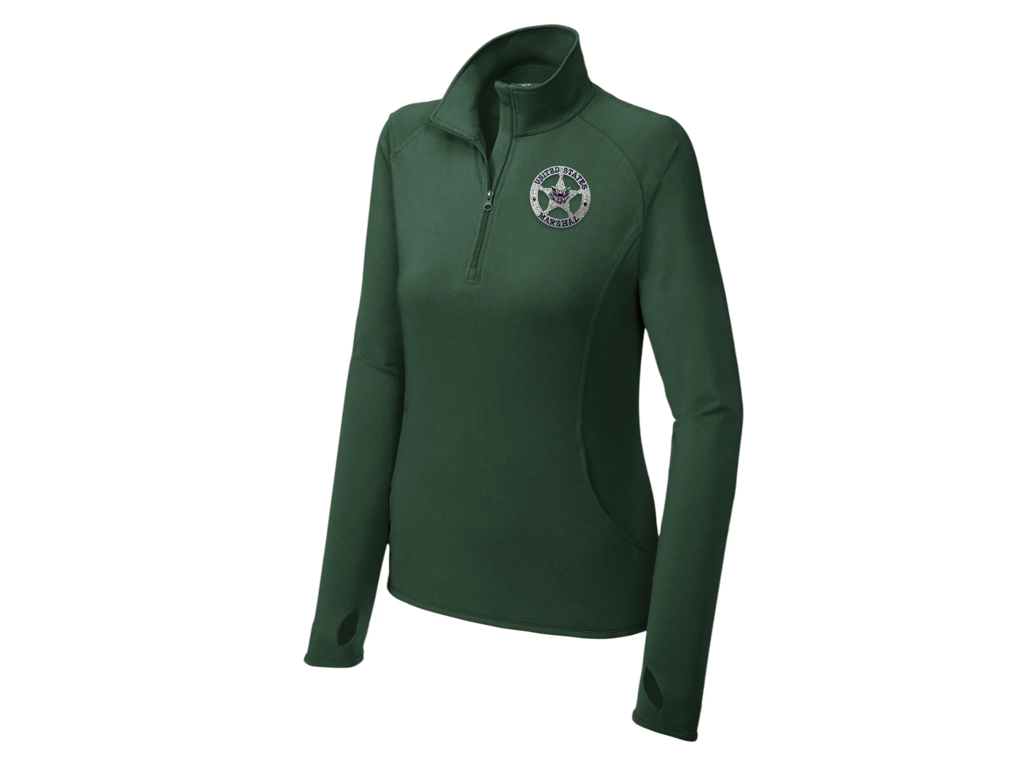 WOMEN'S EMB USMS STAR SPORT TEK SPORT WICK STRETCH 1/2 ZIP PULLOVER-LST850 - Image 8